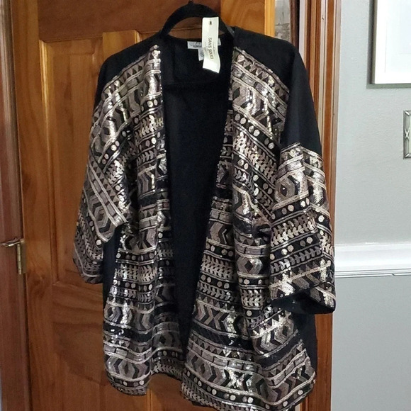 San Souci beaded jacket with black lining.  NWT - Picture 1 of 4